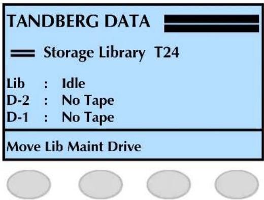Tandberg Data StorageLibrary T24 - OVERVIEW OF LIBRARY MENUS - 1
