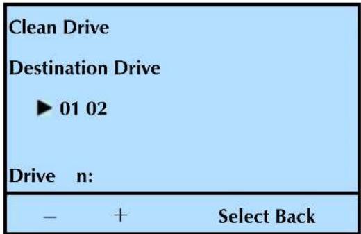 Tandberg Data StorageLibrary T24 - CLEANING A TAPE DRIVE USING THE CLEAN DRIVE OPTION - 3