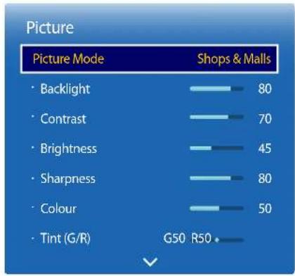 Hanwha SMT-4032A - Backlight / Contrast / Brightness / Sharpness / Colour / Tint (G/R) - 1