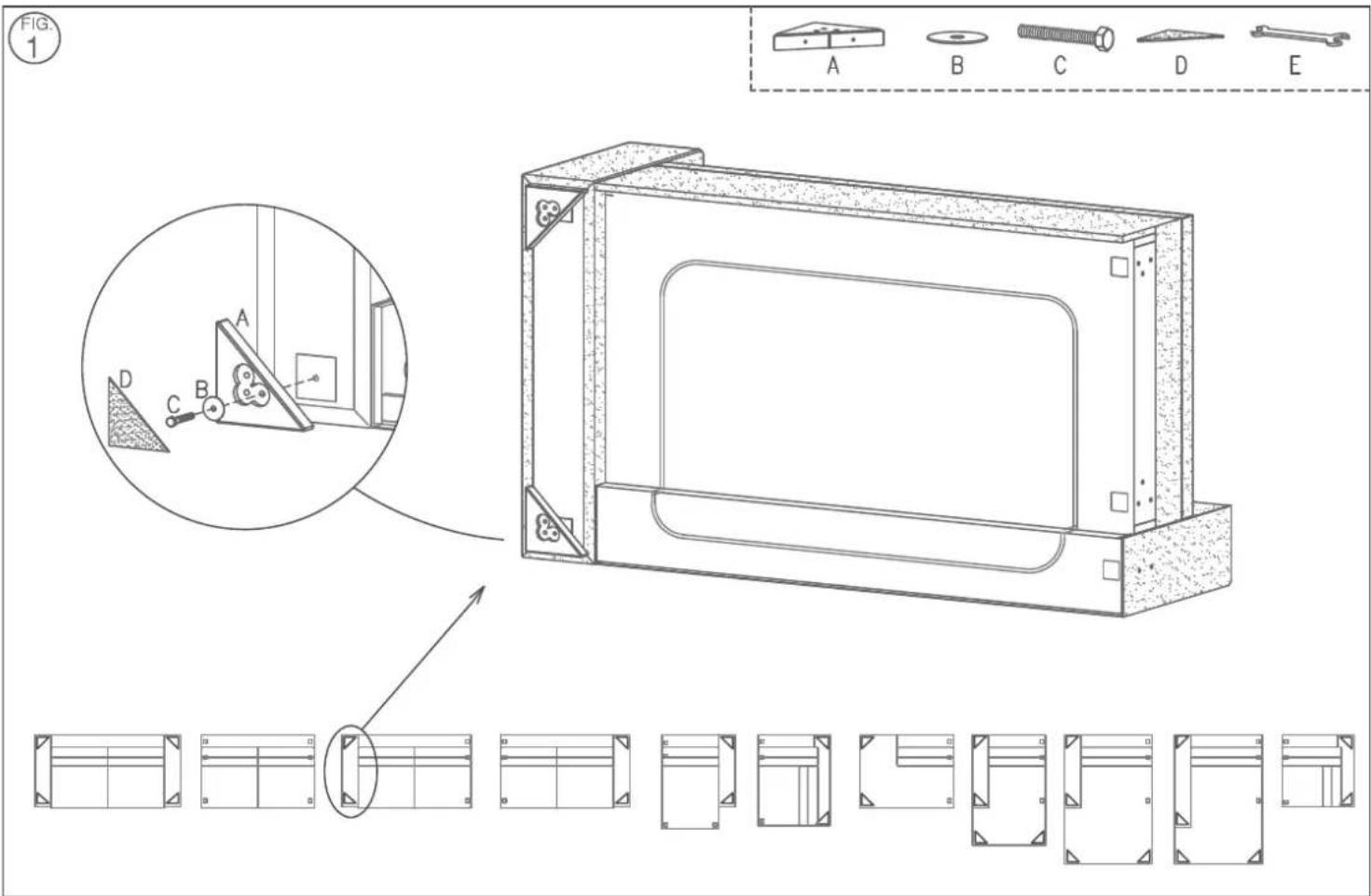 BoConcept Cenova - Beslag - Beschläge - Fittings - Set de montage - 18