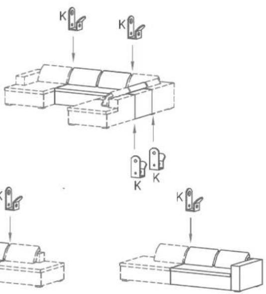 BoConcept Cenova - Beslag - Beschläge - Fittings - Set de montage - 28