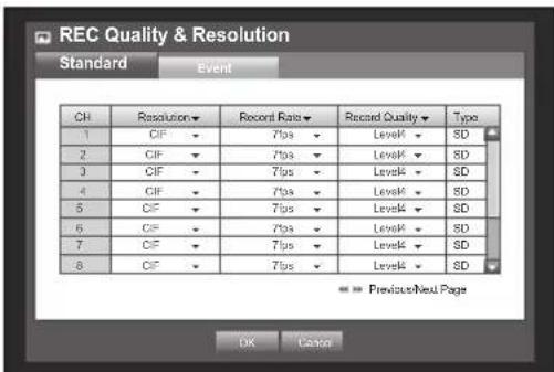 Hanwha SRD-1684 - Setting Standard Recording Properties - 1