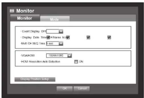 Hanwha SRD-1684 - Setting the Monitor - 1