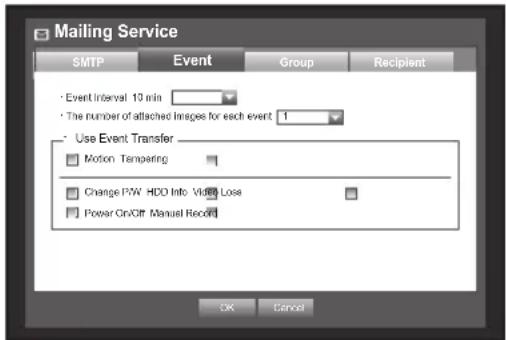 Hanwha SRD-1684 - Event Setting - 1