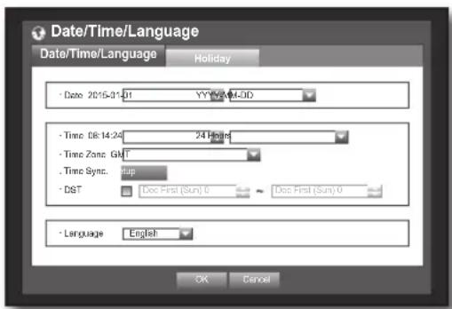 Hanwha SRD-1684 - Setting the Date/Time/Language - 3