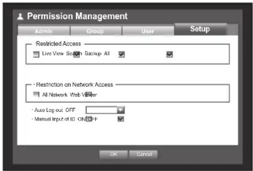 Hanwha SRD-1684 - Setting Permissions - 1