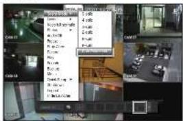 Hanwha QRN-810 - Switching the split mode - 1