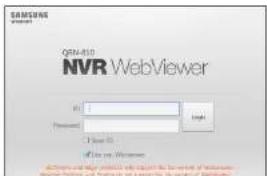 Hanwha QRN-810 - To log in - 2