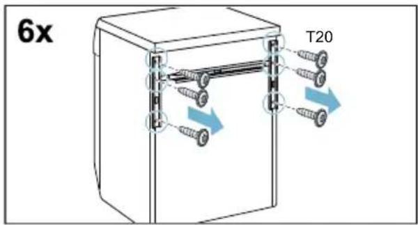 BOSCH WDU28540ES - Removing the support struts - 1