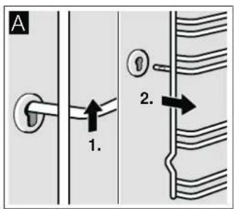 BOSCH HBA33B550M - Detaching the rails - 1