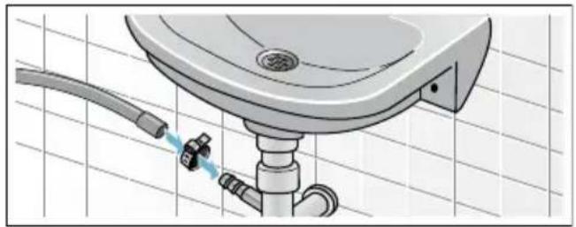 BOSCH WAN2826XES - - Drainage into a siphon - 1
