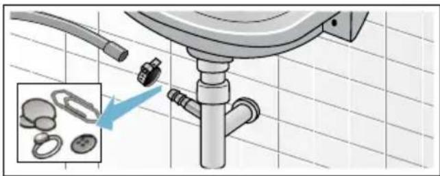 BOSCH WAW24460EU - The drain hose at the siphon is blocked - 1