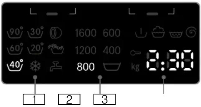 BOSCH WAW24460EU - Display panel for settings and information. → Page 11 - 1