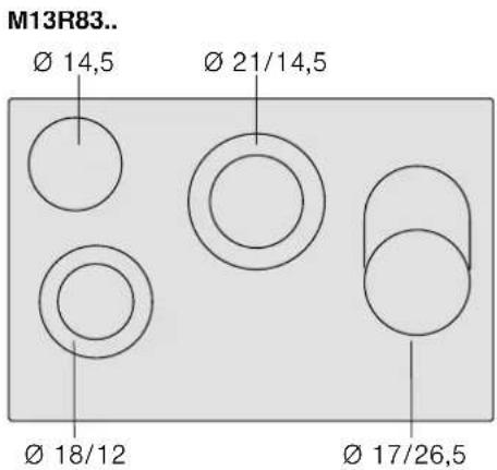 M13R83.. Ø 14,5 Ø 21/14,5 Ø 18/12 Ø 17/26,5