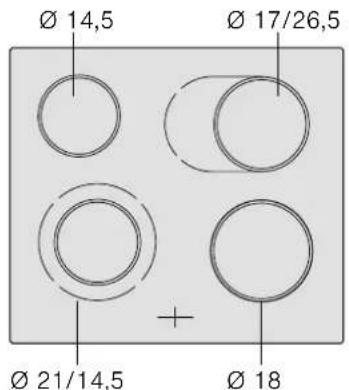 Ø 14,5 Ø 17/26,5 Ø 21/14,5 Ø 18