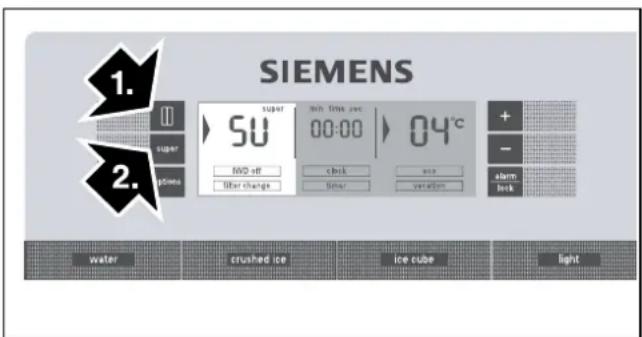 SIEMENS KA92DAI20G - Switching on super freezing - 1
