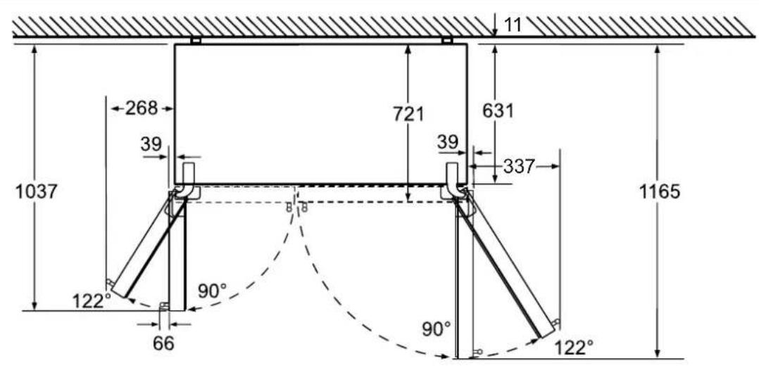 SIEMENS KA92DAI20G - Door opening angle - 1
