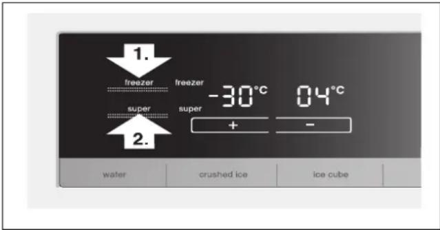 SIEMENS KA62DV00GB - Switching on Super freezing - 1