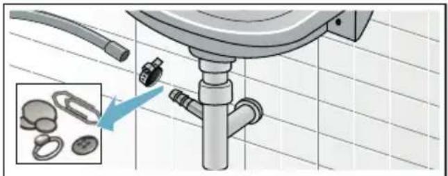 SIEMENS WM14T790ES - The drain hose at the siphon is blocked - 1