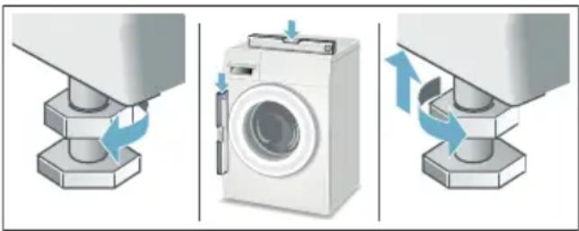 SIEMENS WM14T790ES - Tighten the lock nut against the housing. - 1