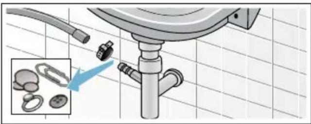 BOSCH WAW325E27 - Ablaufschlauch am Siphon verstopft - 1