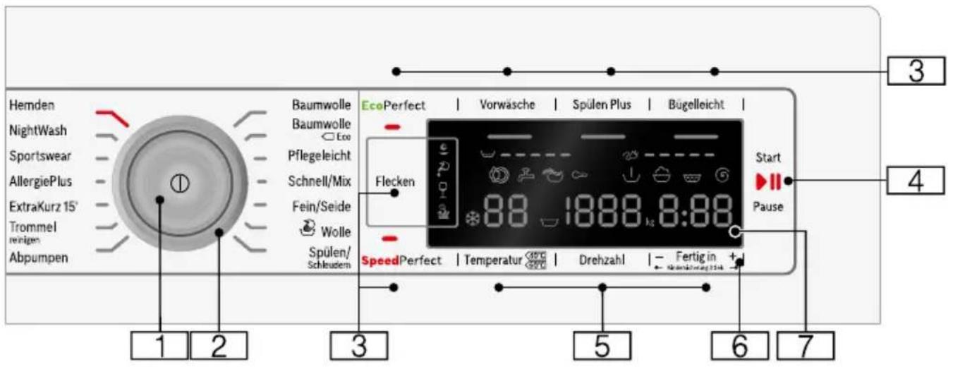 BOSCH WAW325E27 - Bedienfeld - 1