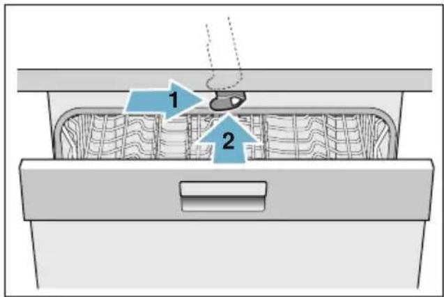 SIEMENS SN478S06TE - So deaktivieren Sie die Kindersicherung (Türverriegelung): - 1