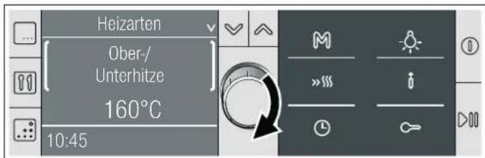 BOSCH HBG38B750 - Heizart und Temperatur einstellen - 1