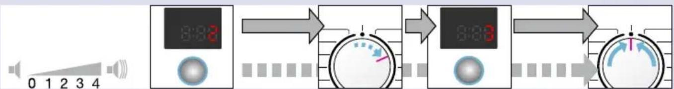 BOSCH WAE28378EX - Lautstärke für Tastensignale und Hinweissignale einstellen (je nach Modell) - 1