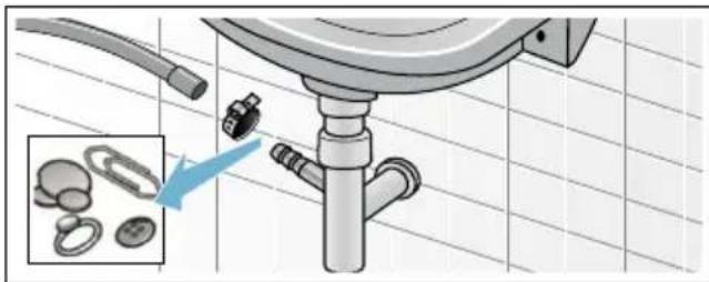 SIEMENS WM14E347 - Ablaufschlauch am Siphon verstopft - 1
