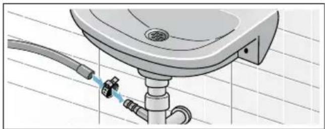 SIEMENS WM14E427EX - ■ Ablauf in einen Siphon - 1