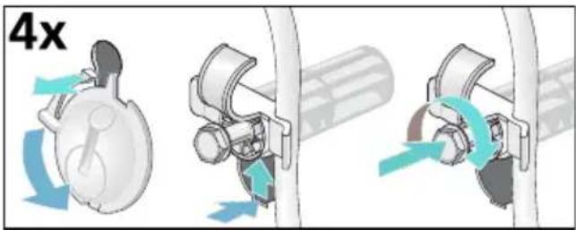 SIEMENS WM14E427EX - Transportsicherungen einbauen: - 1