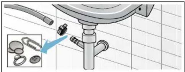 BOSCH WAE28475EX - Ablaufschlauch am Siphon verstopft - 1