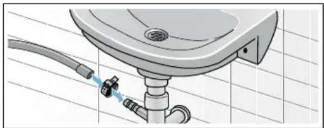 BOSCH WAE28475EX - ■ Ablauf in einen Siphon - 1