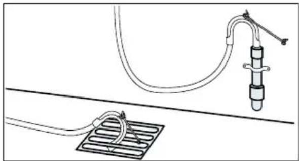 BOSCH WAYH8749 - ■ Ablauf in ein Kunststoffrohr mit Gummimuffe oder einen Gully - 1