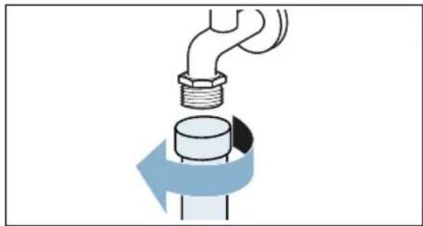 SIEMENS WM4YH749 - Sieb am Wasserhahn wie folgt reinigen: - 1