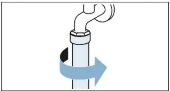 SIEMENS WM14N040 - Sieb am Wasserhahn wie folgt reinigen: - 3