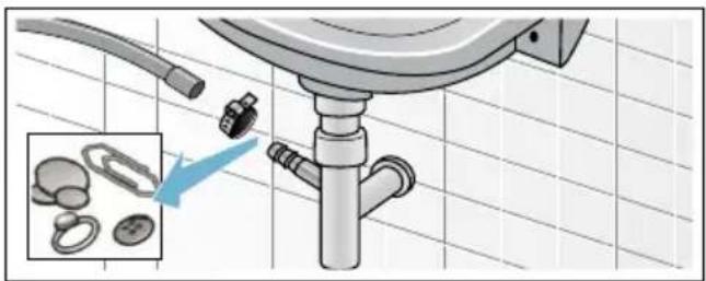 BOSCH WAT28770EX - Ablaufschlauch am Siphon verstopft - 1