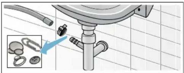 SIEMENS WM14N2EP1 - Ablaufschlauch am Siphon verstopft - 1