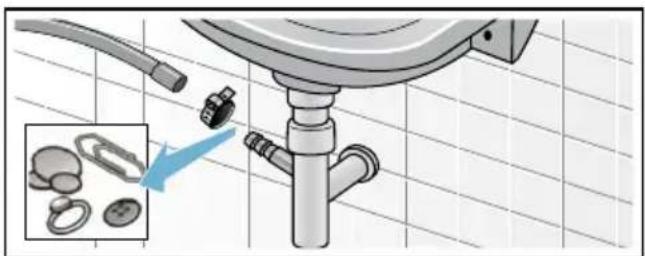 BOSCH WAWH8640 - Ablaufschlauch am Siphon verstopft - 1