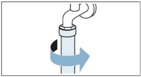SIEMENS WM14G491 - Sieb am Wasserhahn wie folgt reinigen: - 3