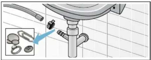 SIEMENS WM14T5EM - Ablaufschlauch am Siphon verstopft - 1
