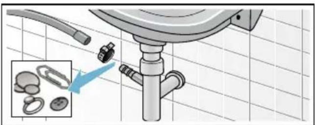 SIEMENS WM6YH891 - Ablaufschlauch am Siphon verstopft - 1