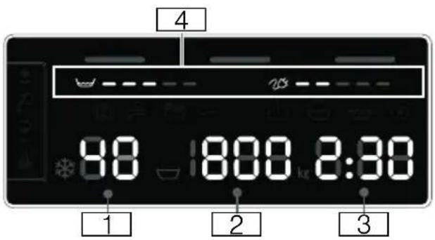 BOSCH WAW32540 - Anzeigefeld für Einstellungen und Informationen. → Seite 27 - 1