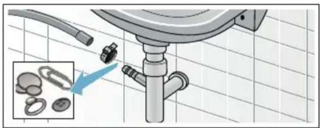 BOSCH WAW32540 - Ablaufschlauch am Siphon verstopft - 1