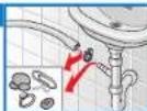 BOSCH WAS284E3 - Ablaufschlauch am Siphon - 1