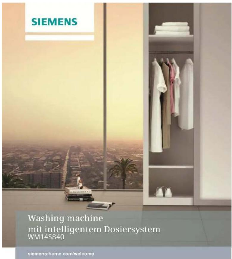 SIEMENS WM14S840 - Kundendienst - 2