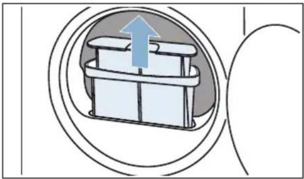 SIEMENS WT44W5V9 - Reinigen Sie das Flusensieb nach jedem Trocknen: - 1