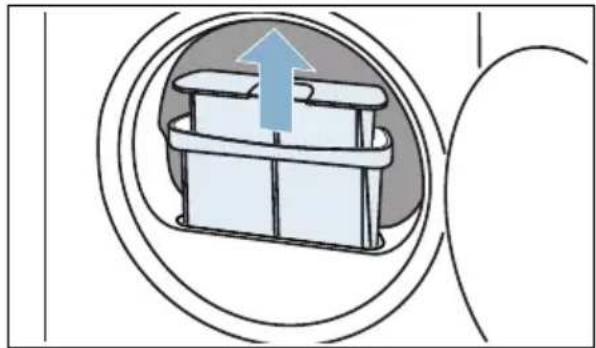 SIEMENS WT7WH590 - Reinigen Sie das Flusensieb nach jedem Trocknen: - 1