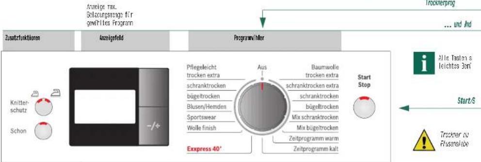 BOSCH WTW86575EX - Programm auswähle - 1